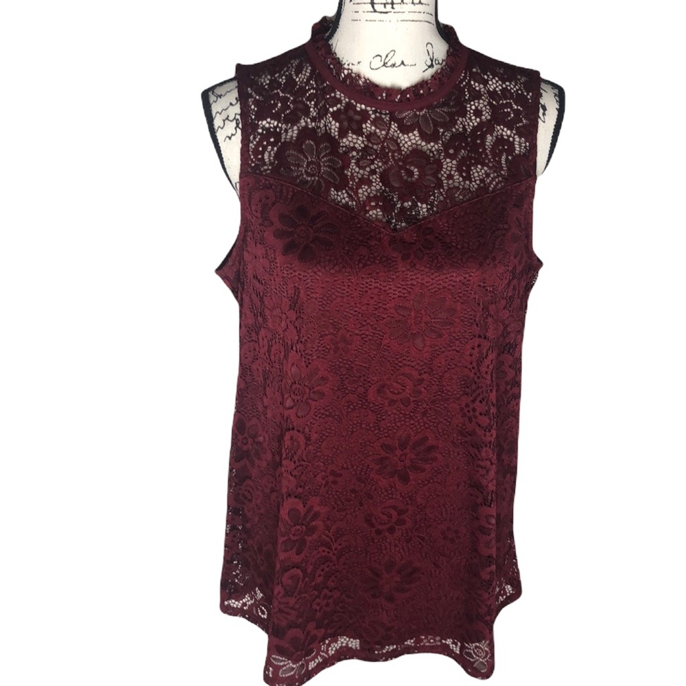 Apt 9 Floral Lace Style Sleeveless Dress Women’s Size L
